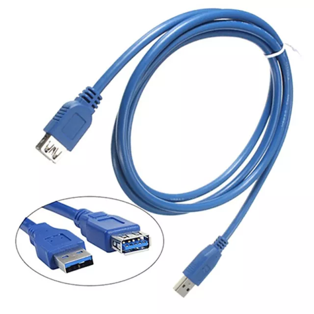 USB 3.0 Extension Cable Lead Type A Male to A Female Super Speed 0.5 to 1.8M UK