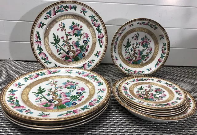 13 Piece Vintage Indian Tree  Dinnerware Set Soho Pottery Solian Ware England