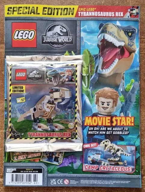 LEGO Jurassic World Magazin Ausgabe 18 SONDERAUSGABE. Tyrannosaurus Rex Minifigur