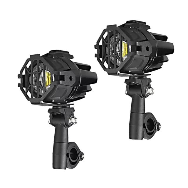 Faros auxiliares de moto LED con soportes defensas y parrilla de protección S22X