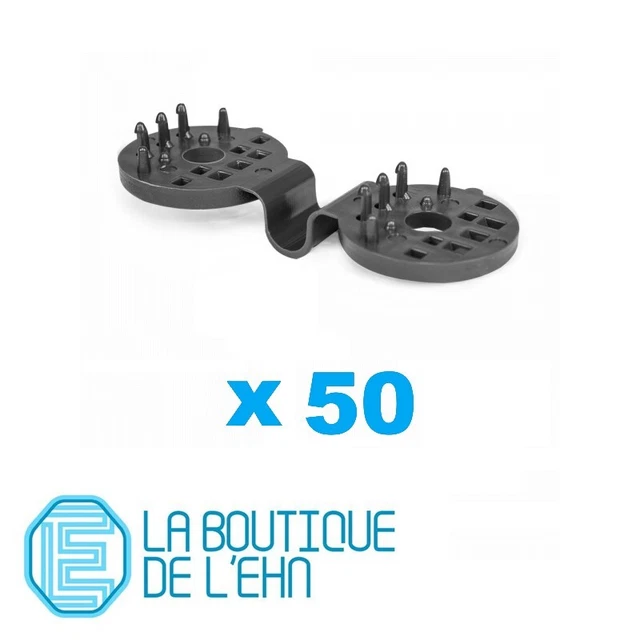 Lot De 100 Clips De Fixation LINXOR - Pour Brise-vue, Bâche, Toile D'ombrage - Installation Facile Sans Outils - Plusieurs Coloris