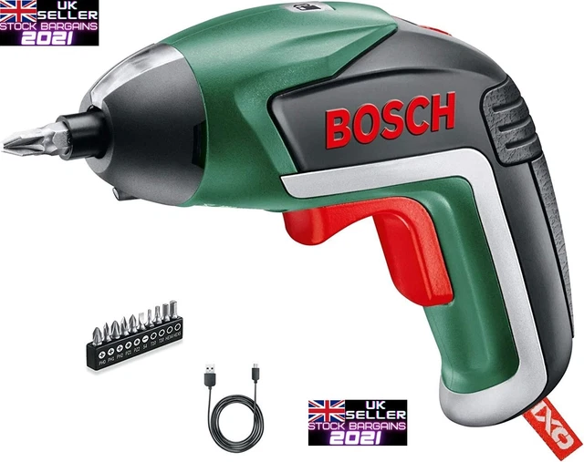 BOSCH IXO 3.6V Liion Cordless Screwdriver with 10 Screw Bits