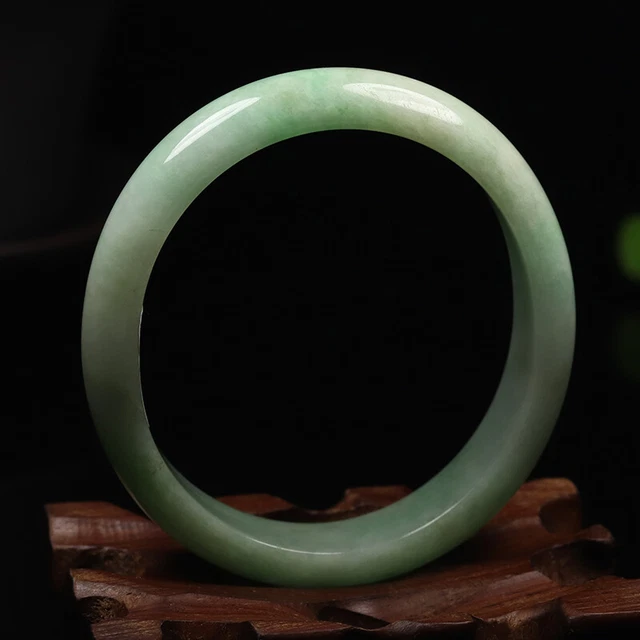 52mm Certified Grade A 100% Natural Green Jadeite Jade Bangle Bracelet 02999