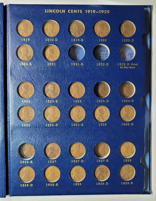 1909-1940 Whitman Lincoln Wheat Cent Starter Set Album w/62 Coins 3