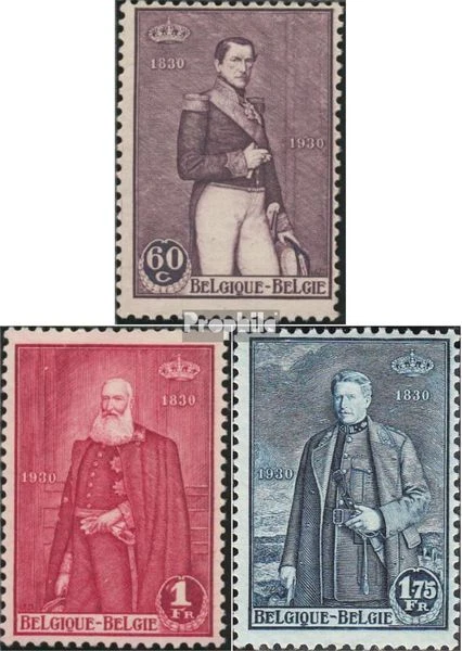 Belgique 284-286 neuf 1930 Indépendance