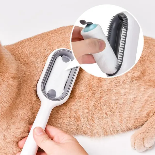 Double Sided Hair Removal Brushes for Cat Dog Pet Grooming Comb Wipes Kitten