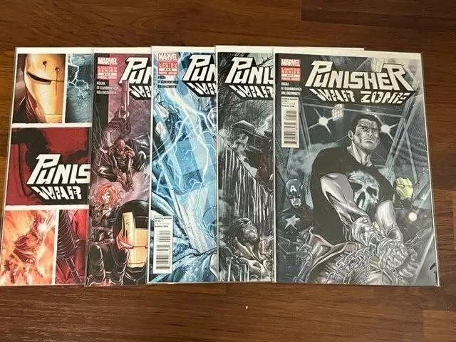 Punisher War Zone 2012 Complete Set Issues 1-5 Greg Rucka Marvel Comics