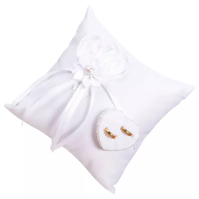 Scattered Pearl Ring Bearer Pillow ~ Ivory / White