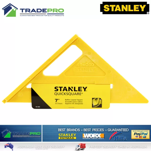 Stanley® Quick Square Combination 180mm 7" PRO Triangle Builders Right Angle