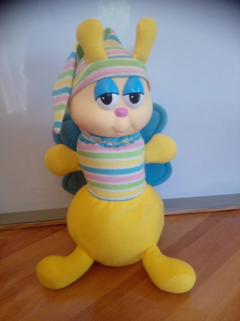 Ancienne peluche Luciole phosphorescent Toto vert jaune AJENA - 34606