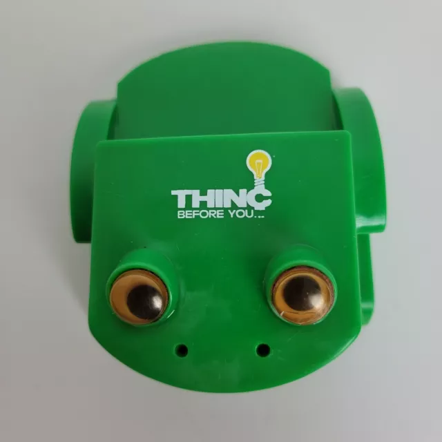 Vintage THINC Green Plastic Frog Paper Clip Desk Letter Memo Holder