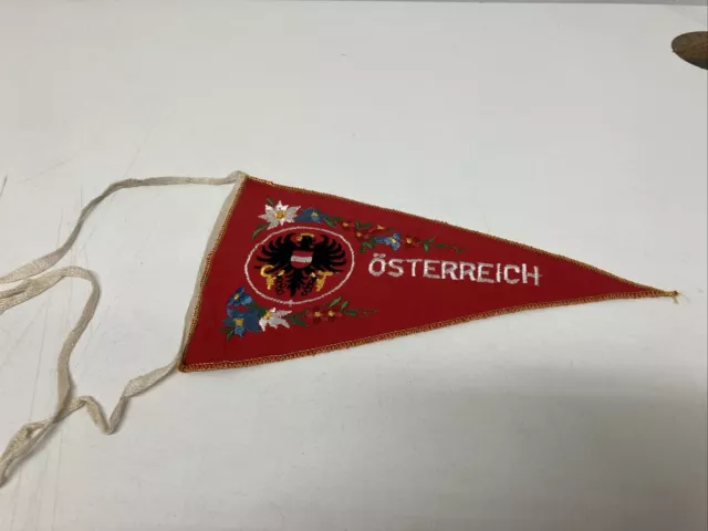 Vintage Original Osterreich (Austria) Flag Pennant