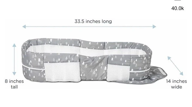 Baby Delight Snuggle Nest Portable Infant Lounger – Gray