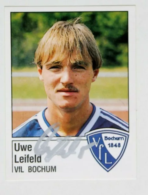 11929 Uwe Leifeld Vfl Bochum Con Autografo 1987 Calcio Collezione Panini #28