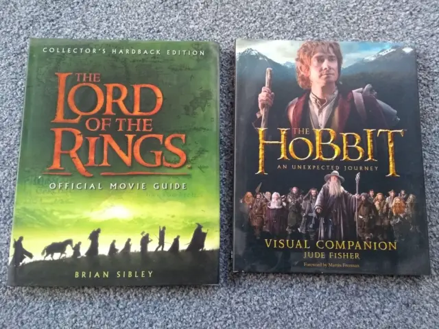 BUNDLE LORD OF THE RINGS THE HOBBIT Official Movie Guide Visual Companion Books