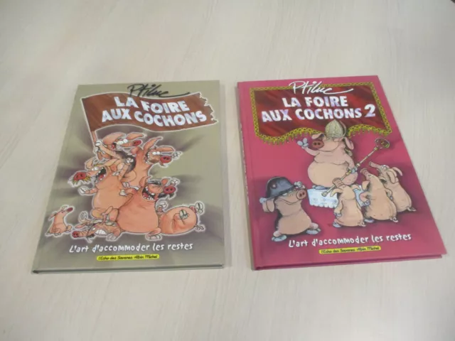 lot 2 BD LA FOIRE AUX COCHONS  tomes  1 et 2 - édit. echo des savanes 1999 2003