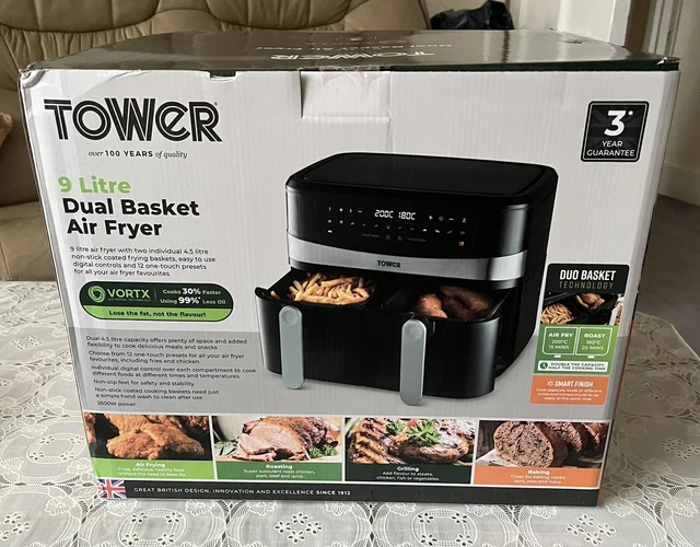 TOWER T17088 9L VORTX Dual Basket Air Fryer | LIKE NINJA🔥 FAST SHIPPING🚚