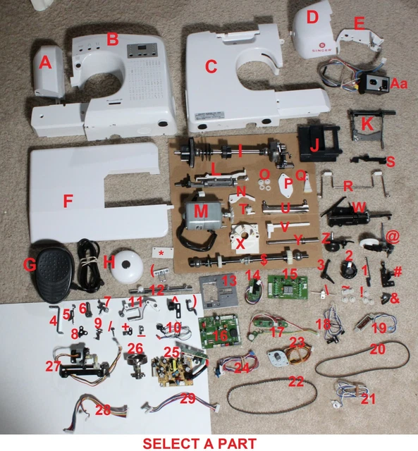 SINGER SEWING MACHINE Model 4166 "REPLACEMENT PARTS" 12.50 PicClick