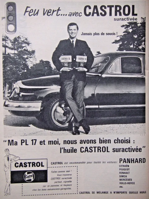 Publicité De Presse 1960 L'huile Castrol Suractivée - Panhard - Advertising