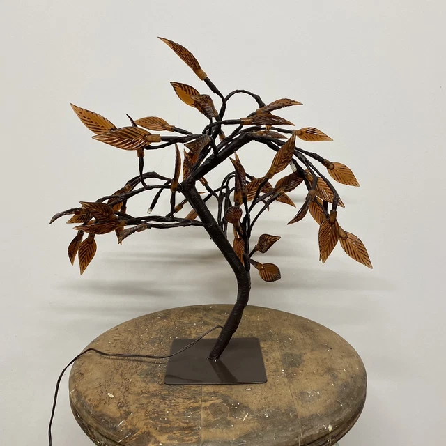outsider folk art tree lamp