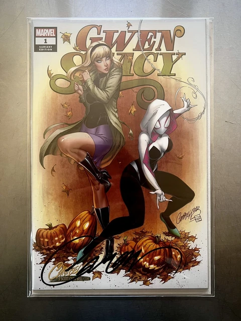 Gwen Stacy #1 (2020) - Grade Nm  J. Scott Campbell Signed C Variant W/ Coa!
