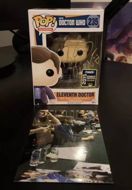 Signed Eleventh Doctor Who Matt Smith Funko Pop In Protector.