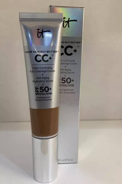 Crema It Cosmetics CC+ con FPS 50+ ~1,08 oz/32 ml/profundo/ NUEVO