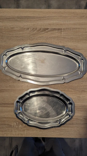 2 Plateaux En Bois Forme Nuage - Bois Naturel, Finition Lisse - Pour Snacks, Bijoux, Bougies, Décoration - Dimensions 19x13x1,5 Cm