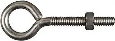 Eye Bolt With Hex Nuts, Stainless Steel, 5/16 x 3-1/4-In.