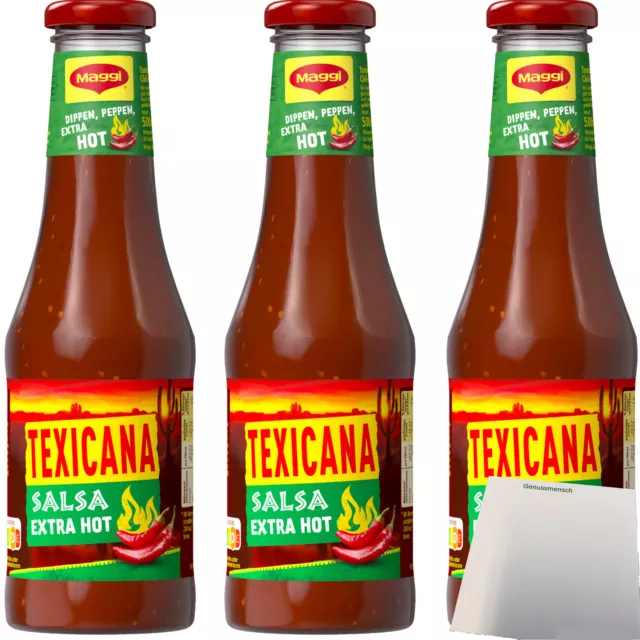 Maggi Texicana Salsa extra HOT Tomaten Chili sauce 3er Pack 3x500ml usy Block