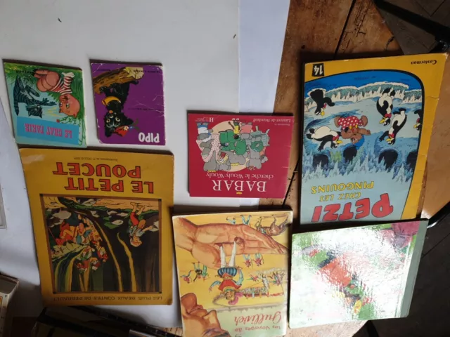 Lot de 7 Livres Anciens pour Enfants  En L Etat