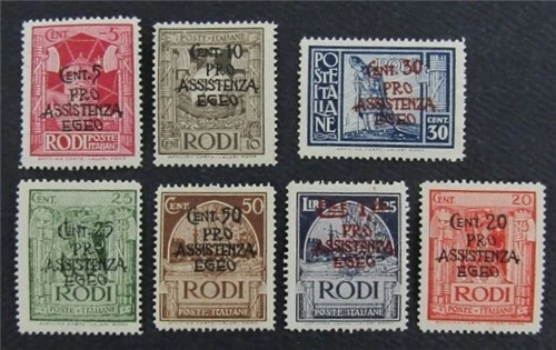 nystamps Italy Aegean Islands - Rhodes Stamp # B1-B7 Mint OG NH     M24x892