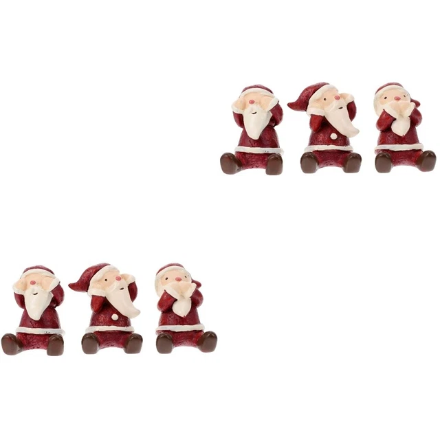 6 Pcs Harz Handwerk Dekoration Aquarium Weihnachten Dekoration Hause Ornament