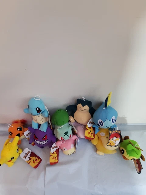 Pokemon Plush Set - 6" Pikachu, Charmander, Bulbasaur, Squirtle, Grooky & More Stuffed Animals