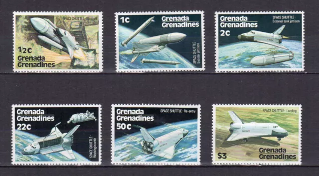 îles Grenadines 1977 navette de l'espace série de 6 timbres MH /TE1388