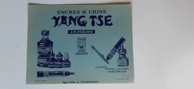 Buvard vintage ENCRES DE CHINE YANG TSE