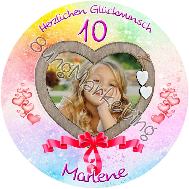 Tortenaufleger Geburtstag 'Personalisierte Tortenbild Druckerei'