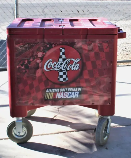 Medium Sized Insulated Street Vendors Coca Cola / Nascar Cart w/Two Compartments