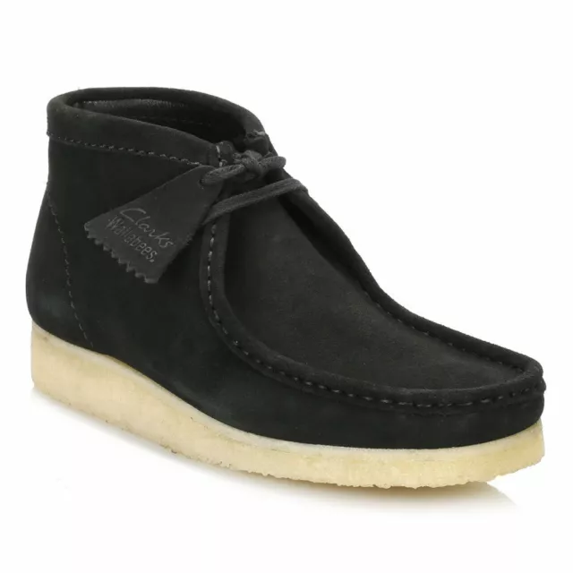 Clarks Originals Mens ** Wallabees Boots , Black  Suede ** UK 6,7,8,9,10,12,13 G