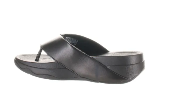 FitFlop Womens Surfa Black T-Strap Sandals Size 5 (7221224) 3