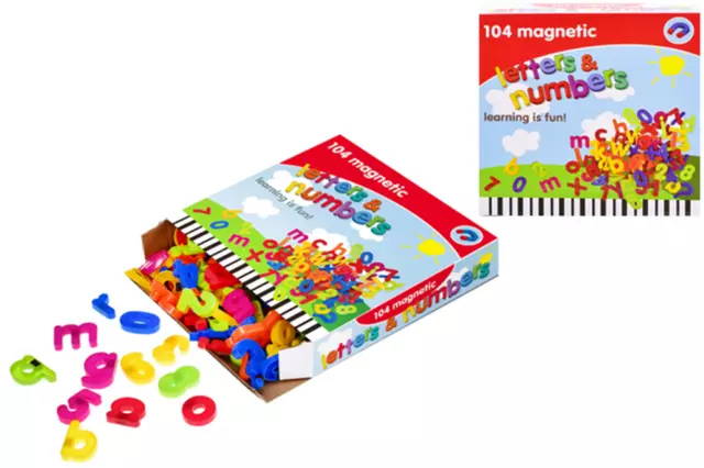 Kandytoys 104Pc Magnetic Letters & Numbers - Ty5501 Words  Learning Counting