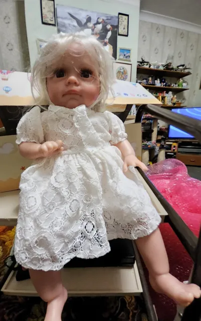 Pretty Reborn Doll BNIB 16in (40cm)  covered In Lace Comes Hiding A Secret Place