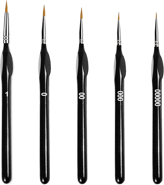 Set Di Pennelli per Fini, 5 Pezzi Pennello dell'artista per Acrilico, Acquarello