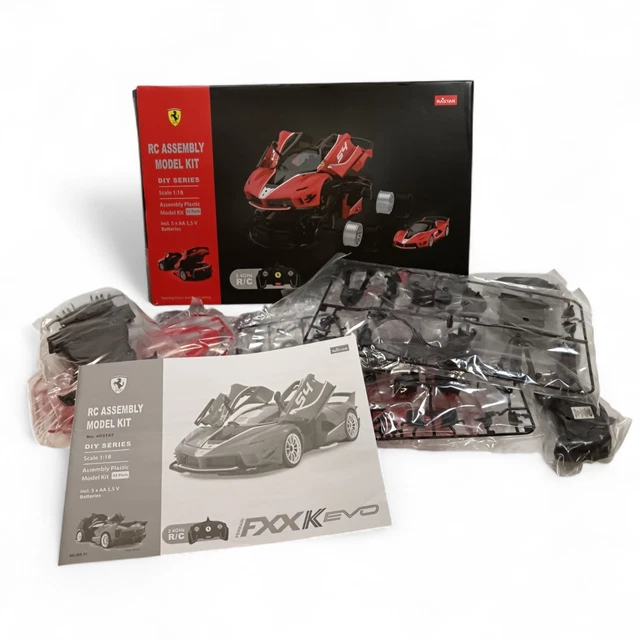 RASTAR FERRARI FXXK Evo RC Assembly Model Kit 1:18 Remote Control Car ...