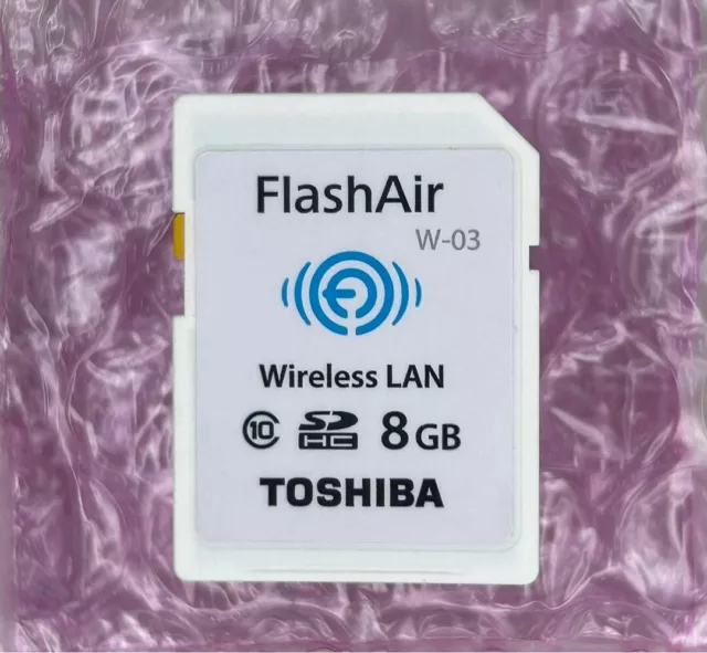 Toshiba Flashair Wireless LAN Wi-Fi SD Card 8GB SDHC Class 10 W-03 Japan