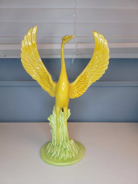 Vintage Ceramic ~ Crane/Swan ~ Bird Figurine Pottery (Damaged)