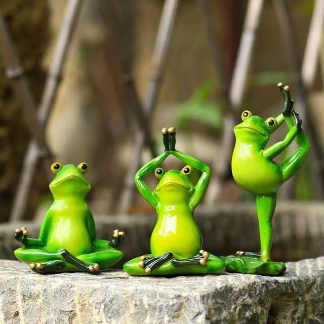 BESPORTBLE Frösche Figuren – 2-teilige Harz-Skulpturen (ca. 6,5 Cm) Für Garten, Terrasse Oder Indoor-Deko