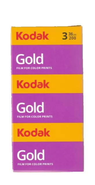 Kodak Gold 200 135/36 - 3er Pack Color Negative Filme MHD 02/2026 NEU&OVP