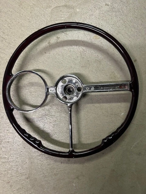1940 Chevrolet Spinner Steering Wheel Accessory 40 Chevy Restored Dubonnet Red