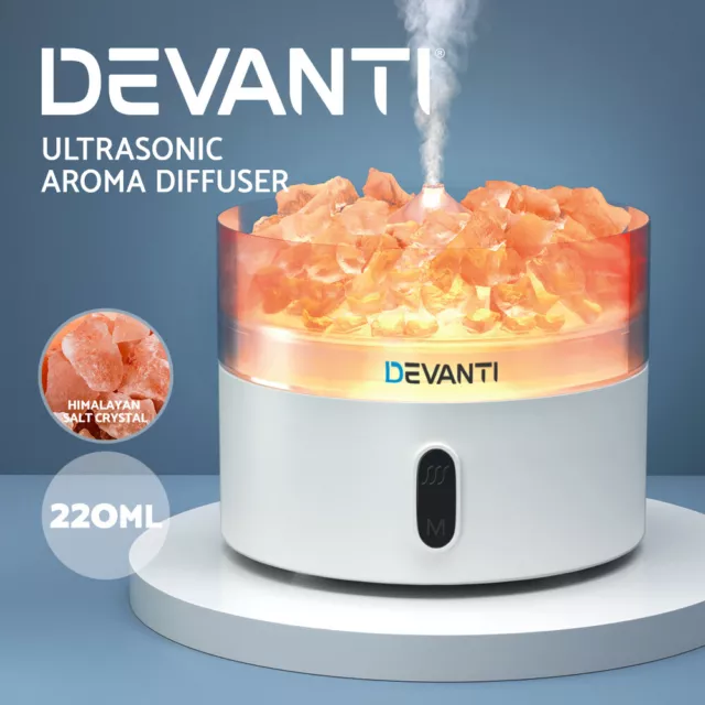 Devanti Aroma Diffuser Aromatherapy Essential Oils Air Humidifier LED Crystal